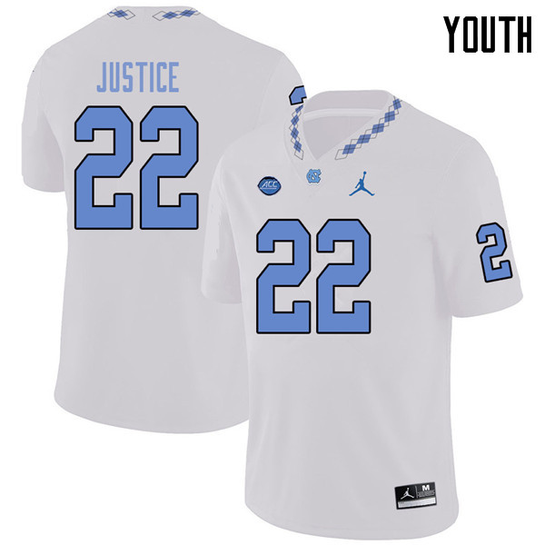 Jordan Brand Youth #22 Charlie Justice North Carolina Tar Heels College Football Jerseys Sale-White - Click Image to Close